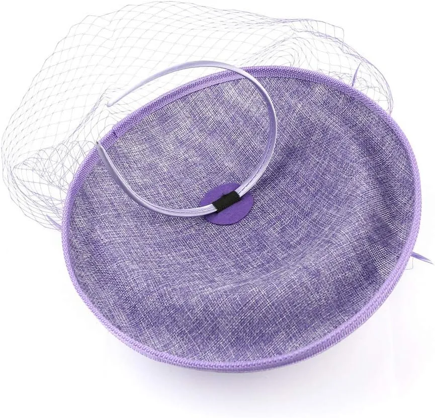 Mesh Headband Flower Hairband 1920s Bridal Headpiece Fascinators for Women Carnival Hair Clip