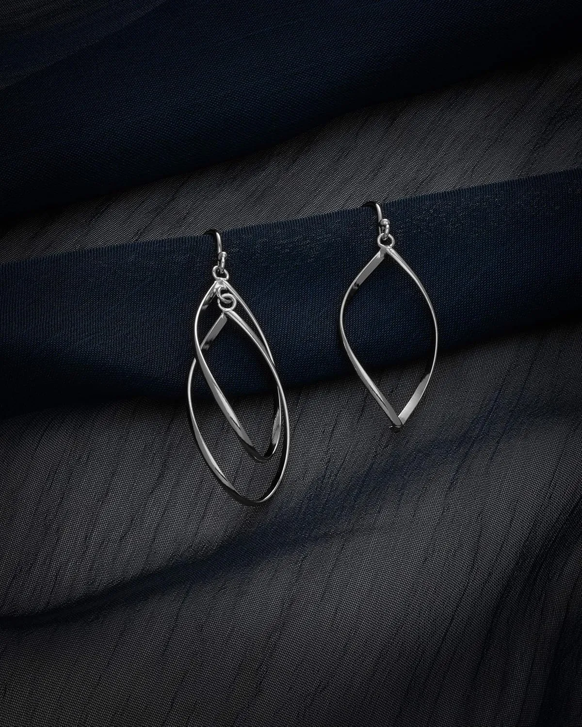 MILLA Teardrop Earrings - Designer Silver Statement Earrings or Gold Dangle Earrings for Women Trendy Upscale Dangly Earrings