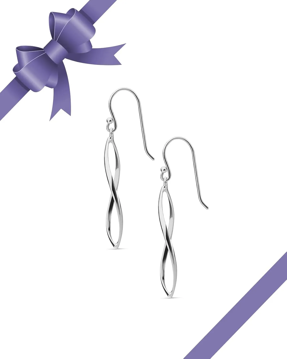 MILLA Teardrop Earrings - Designer Silver Statement Earrings or Gold Dangle Earrings for Women Trendy Upscale Dangly Earrings
