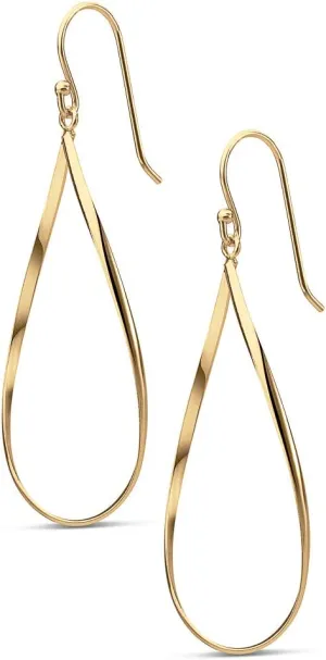 MILLA Teardrop Earrings - Designer Silver Statement Earrings or Gold Dangle Earrings for Women Trendy Upscale Dangly Earrings