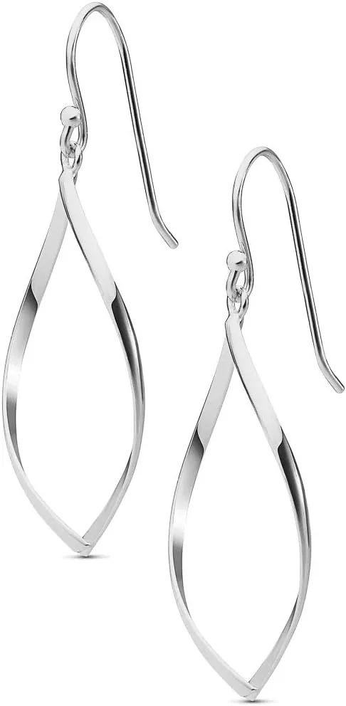 MILLA Teardrop Earrings - Designer Silver Statement Earrings or Gold Dangle Earrings for Women Trendy Upscale Dangly Earrings