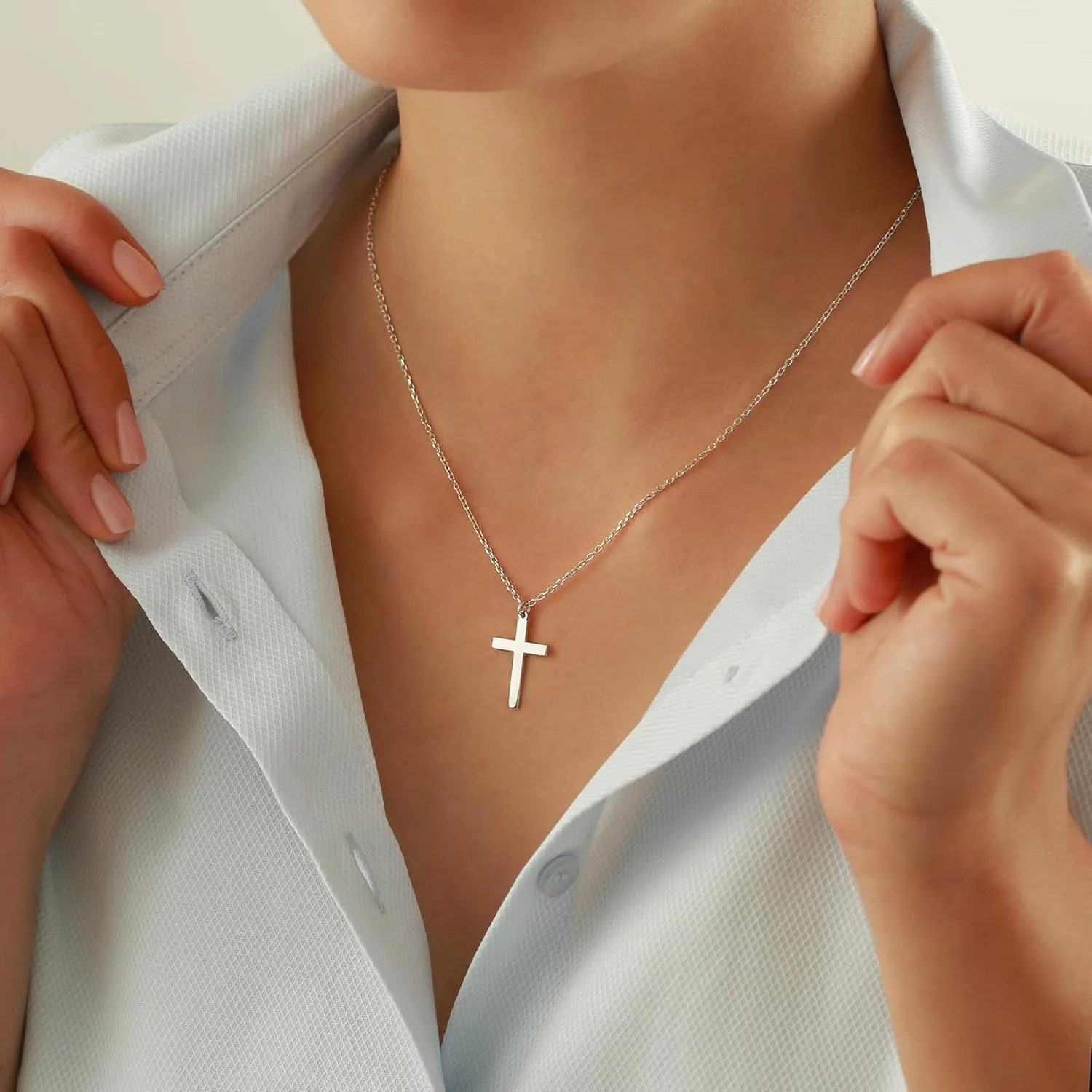 MONOZO Cross Necklace for Women14K Gold Plated Cross Necklace Layered Gold Cross Necklace Tiny Sideway Cross Choker Necklace Gold Cross Necklaces for Women Trendy Gold Jewelry Gifts for Women Trendy