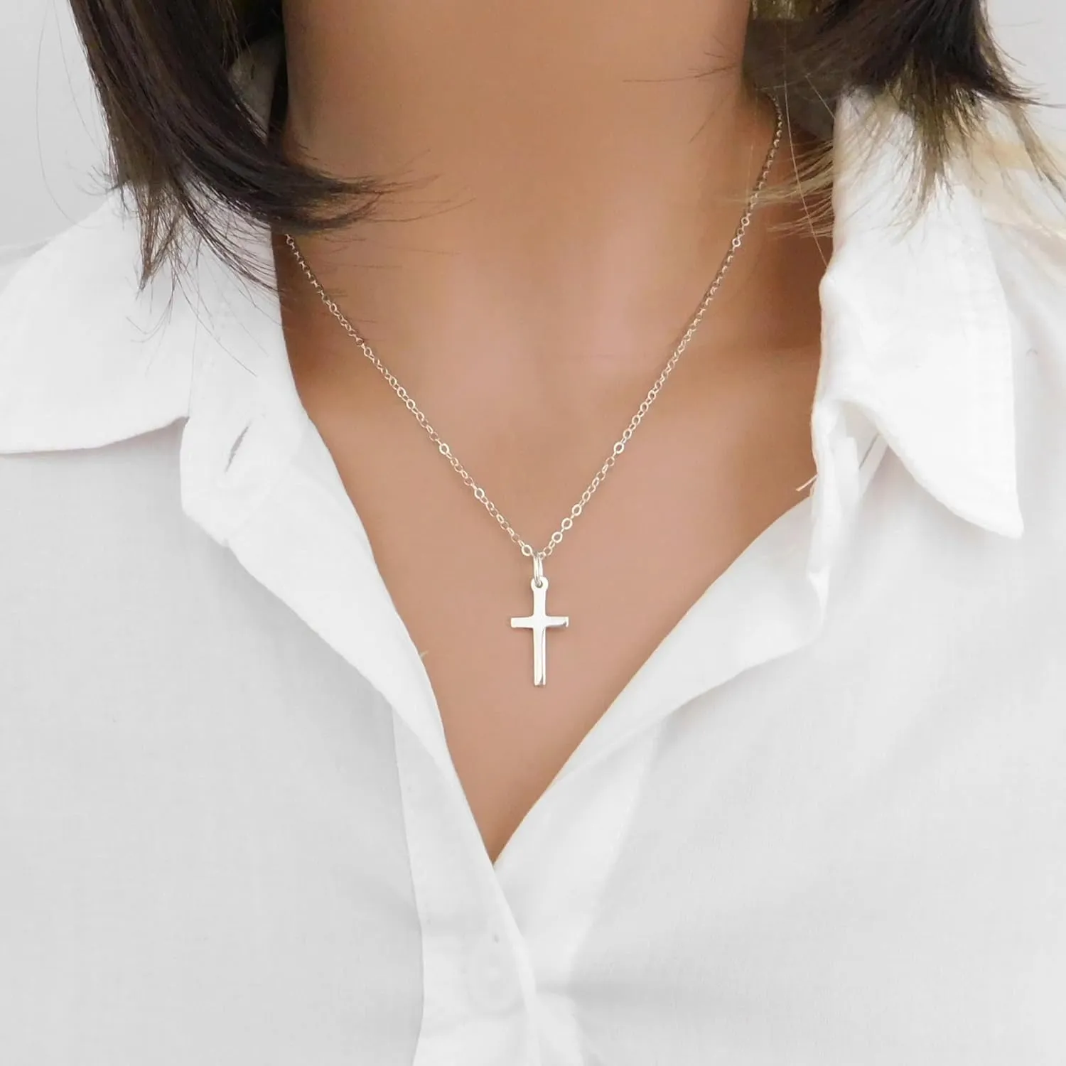 MONOZO Cross Necklace for Women14K Gold Plated Cross Necklace Layered Gold Cross Necklace Tiny Sideway Cross Choker Necklace Gold Cross Necklaces for Women Trendy Gold Jewelry Gifts for Women Trendy