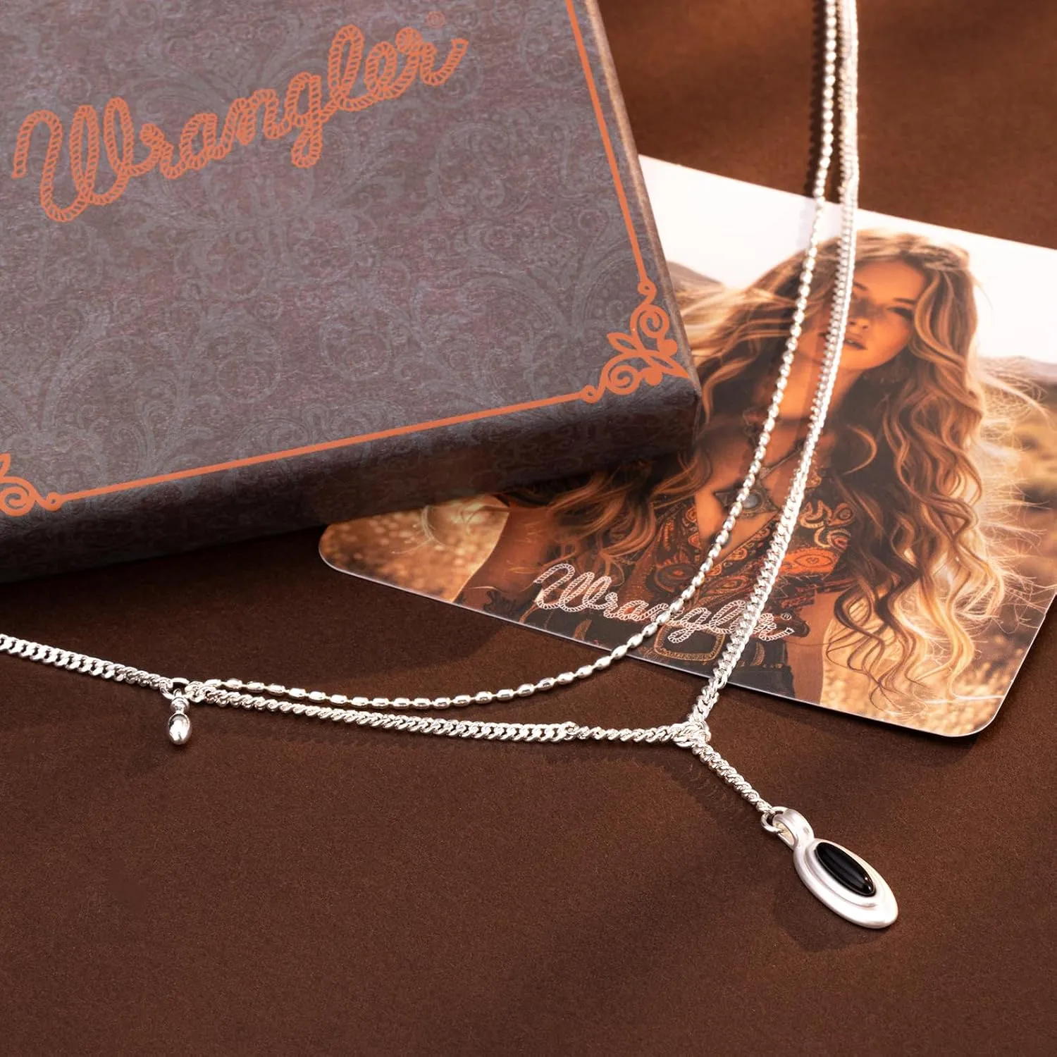 Montana West Wrangler Pendant Gold Necklace for Women, Fashion Jeweley, 18k Gold Necklaces for Women Jewelry