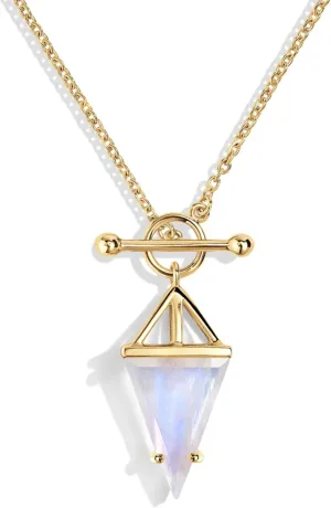 Moon Magic - Authentic Moonstone, Onyx, Black Obsidian Necklaces/Real 925 Sterling Silver - 18k Rose and Yellow Gold Enchanted Moonstone Necklaces for Women/Genuine Gemstone Jewelry
