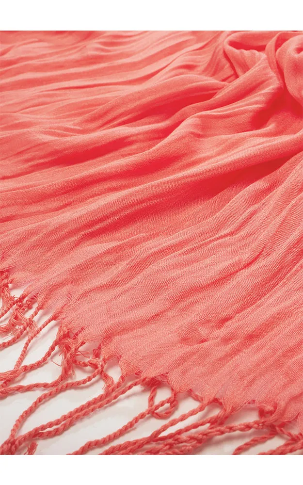 MSF0100C Solid Scrunch Silk Infinity Scarf