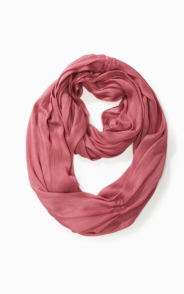 MSF0100C Solid Scrunch Silk Infinity Scarf