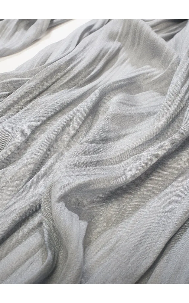 MSF0100C Solid Scrunch Silk Infinity Scarf