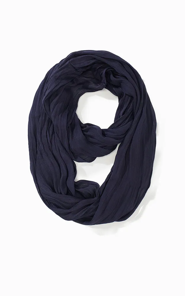 MSF0100C Solid Scrunch Silk Infinity Scarf