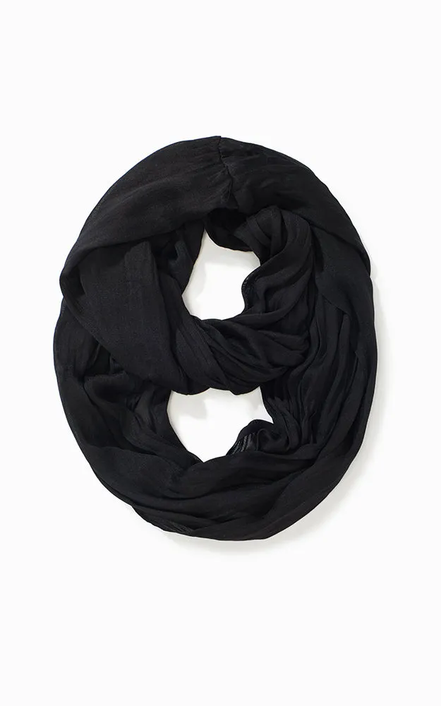 MSF0100C Solid Scrunch Silk Infinity Scarf