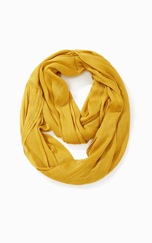 MSF0100C Solid Scrunch Silk Infinity Scarf