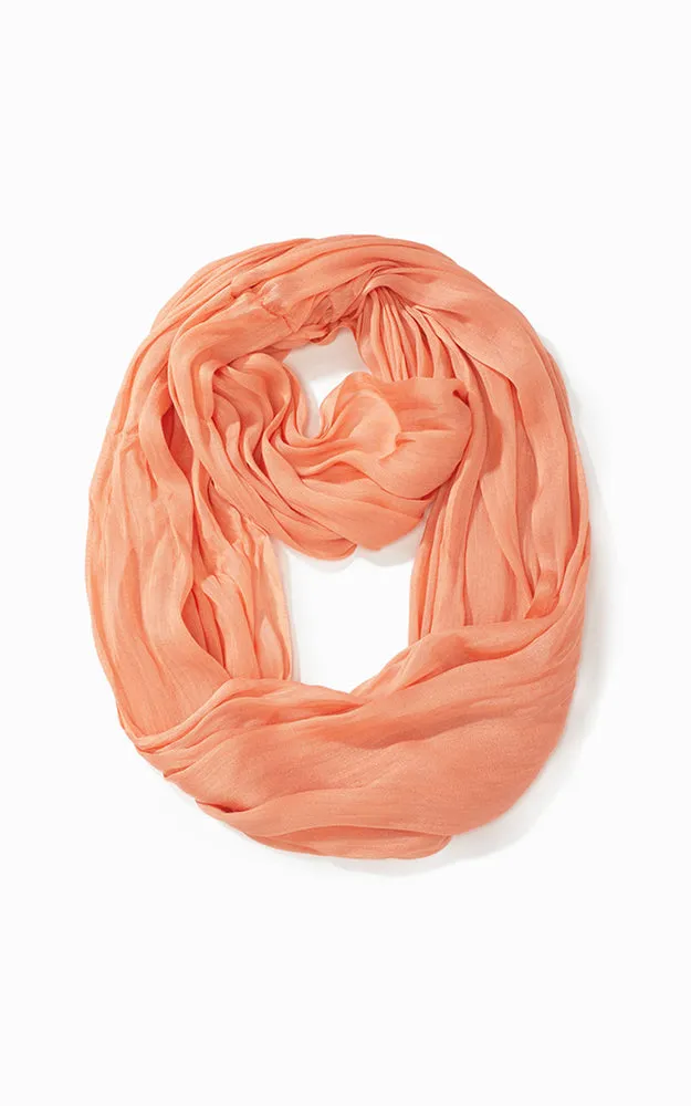 MSF0100C Solid Scrunch Silk Infinity Scarf