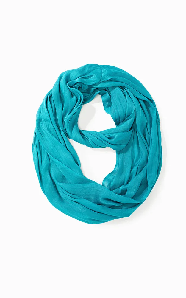MSF0100C Solid Scrunch Silk Infinity Scarf