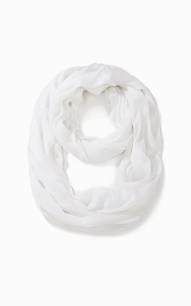 MSF0100C Solid Scrunch Silk Infinity Scarf