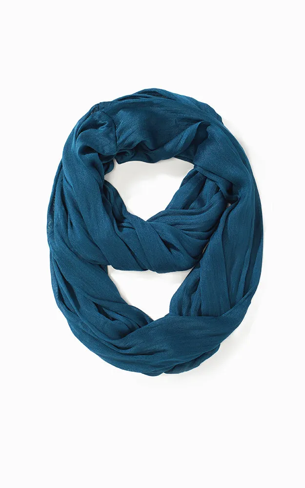 MSF0100C Solid Scrunch Silk Infinity Scarf