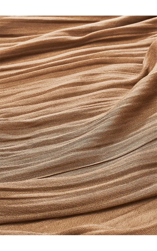MSF0100C Solid Scrunch Silk Infinity Scarf