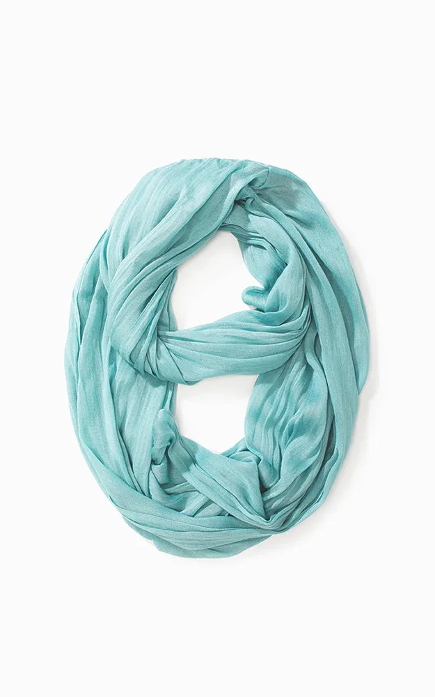 MSF0100C Solid Scrunch Silk Infinity Scarf