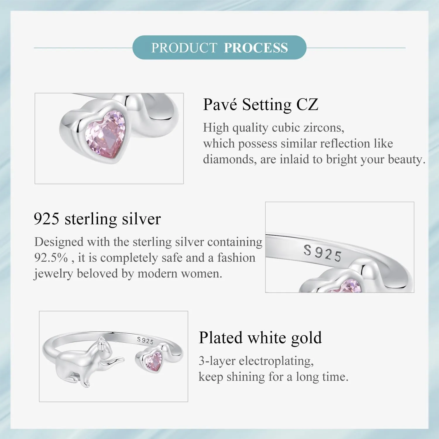 MUNDELL 925 Sterling Silver Cute Dachshund Open Rings Puppy Dog Adjustable Rings for Women Animal Stacking Rings Statement Rings Fine Jewelry