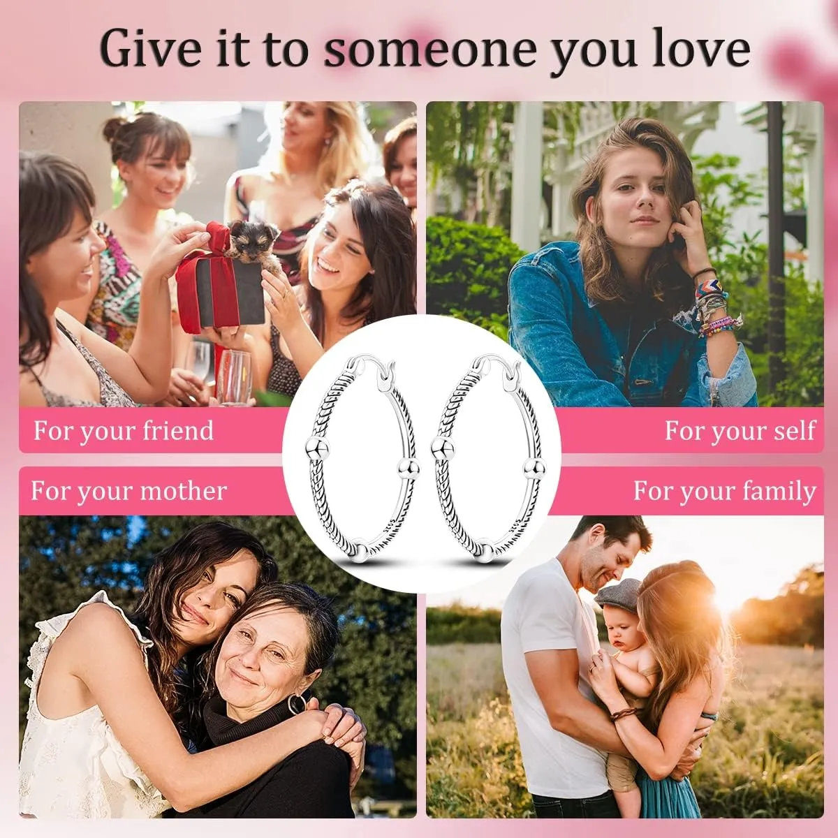NARMO 925 Sterling Silver Hoop Earrings for Women Hypoallergenic Lightweight Simple Huggie Hoop Earrings Twisted Hoop Earrings Colorful Cubic Zirconia Hoop Earrings Rainbow Hoop Earrings