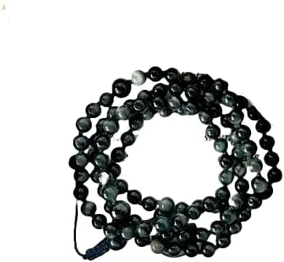 Natural Blue Tiger Eye 6mm 108 Mala Beads, Spiritual, Meditation Beads, Reiki, Japa Mala, Buddhist Prayer Beads, Yoga Bracelet, healing beads LKMALA-RRGU-3377