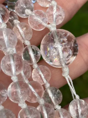 Natural Crystal Quartz 8mm 108 Mala Beads, Spiritual, Meditation Beads, Reiki, Japa Mala, Buddhist Prayer Beads, Yoga Bracelet, healing beads LKMALA-RRGU-2993