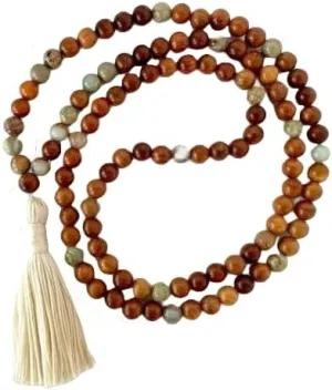 Natural Emperor Jasper - Sea Sediment green/blue 8mm 108 Mala Beads, Spiritual, Meditation Beads, Reiki, Japa Mala, Buddhist Prayer Beads, Yoga Bracelet, healing beads LKMALA-RRGU-2411