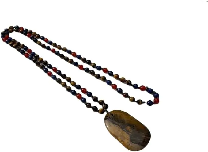 Natural Lapis Lazuli,Tigers Eye and Carnelian 6mm 108 Mala Beads, Spiritual, Meditation Beads, Reiki, Japa Mala, Buddhist Prayer Beads, Yoga Bracelet, healing beads LKMALA-RRGU-2019
