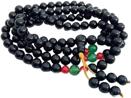 Natural onyx , green and red jade 8mm 108 Mala Beads, Spiritual, Meditation Beads, Reiki, Japa Mala, Buddhist Prayer Beads, Yoga Bracelet, healing beads LKMALA-RRGU-1596