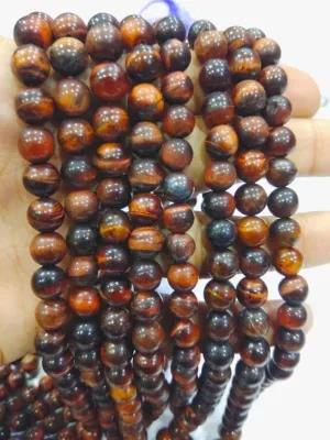 Natural Red Tiger Eye 6mm 108 Mala Beads, Spiritual, Meditation Beads, Reiki, Japa Mala, Buddhist Prayer Beads, Yoga Bracelet, healing beads LKMALA-RRGU-1468