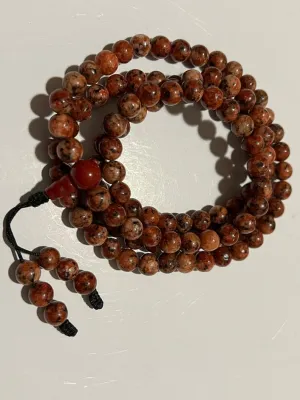 Natural Tiger Eye 8mm 108 Mala Beads, Spiritual, Meditation Beads, Reiki, Japa Mala, Buddhist Prayer Beads, Yoga Bracelet, healing beads LKMALA-RRGU-2868