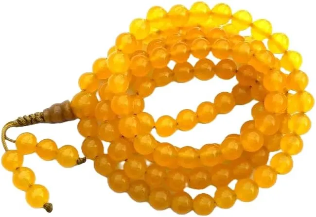 Natural Topaz 6mm 108 Mala Beads, Spiritual, Meditation Beads, Reiki, Japa Mala, Buddhist Prayer Beads, Yoga Bracelet, healing beads LKMALA-RRGU-1605