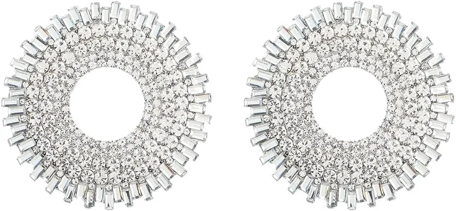 Octwine Color Earrings for Women Statement Rhinestone Earrings Color Crystal Earrings Studs Shiny Bar Party Prom Earrings for Women