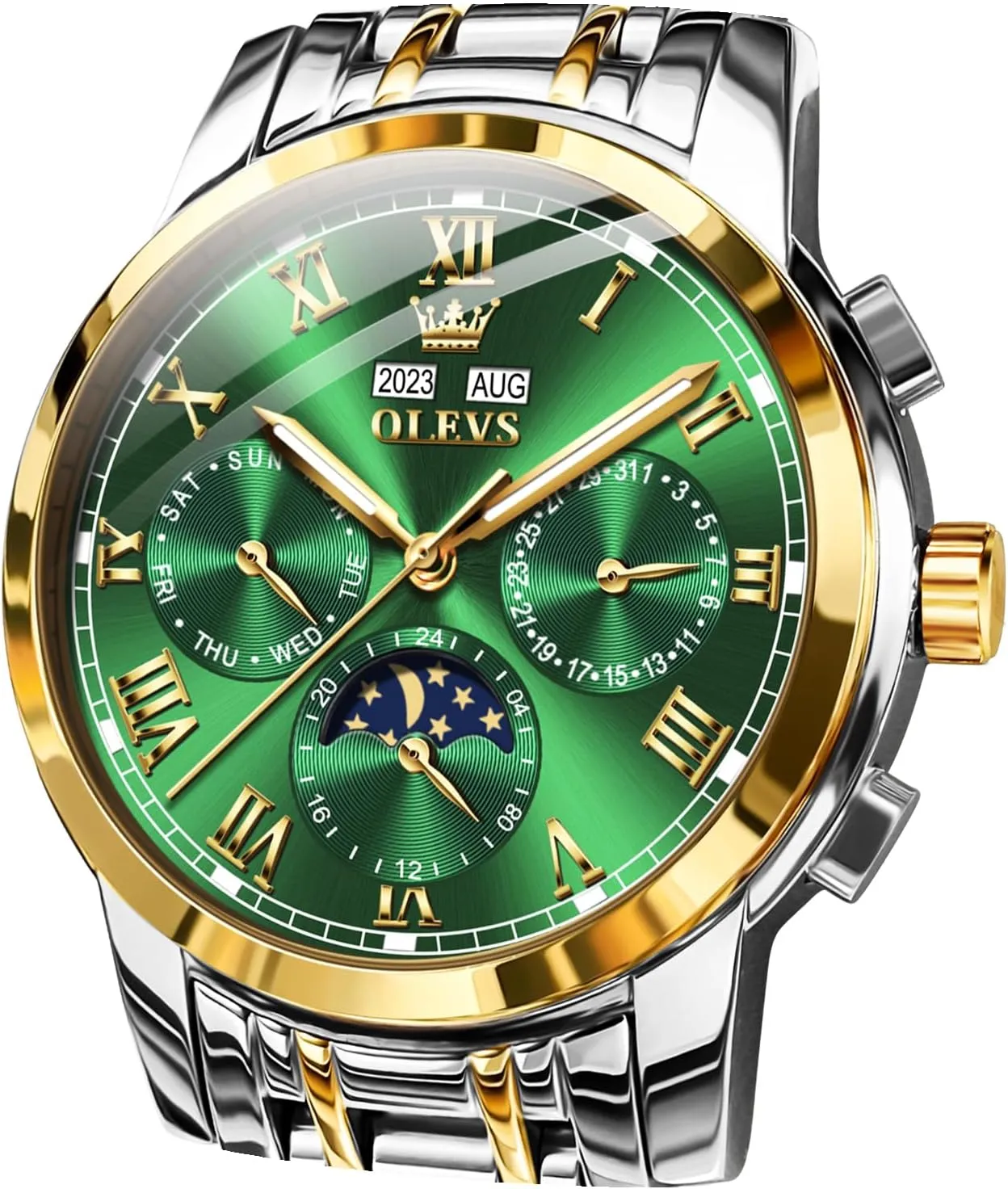 OLEVS Mens Automatic Watches Self Winding Mechanical Luxury Dress Stainless Steel Waterproof Wrist Watches for Men