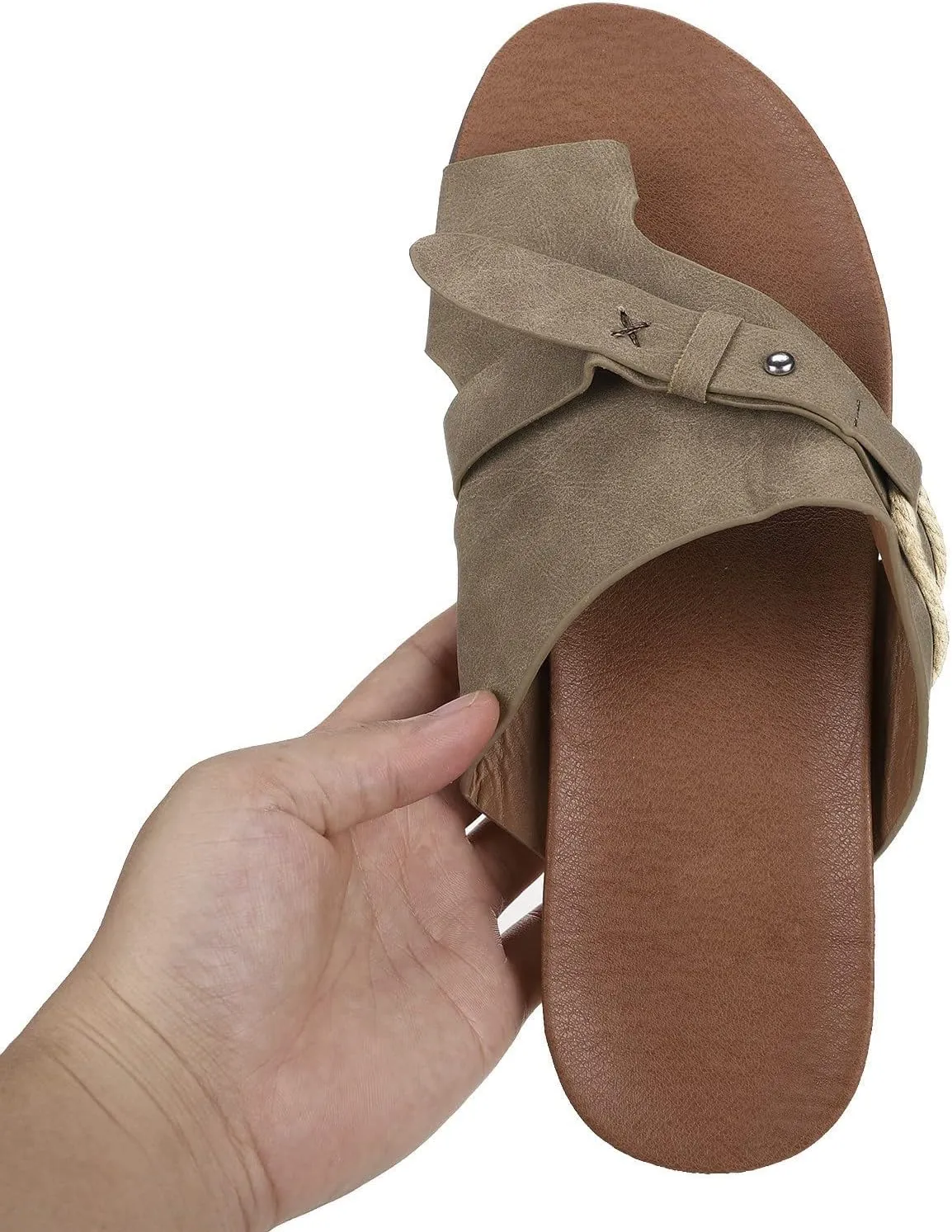 Orthopedic Sandals for Women Open Toes Ankle Strap Flat Sandals Water Sandal for Women Women's Walking Sandal
