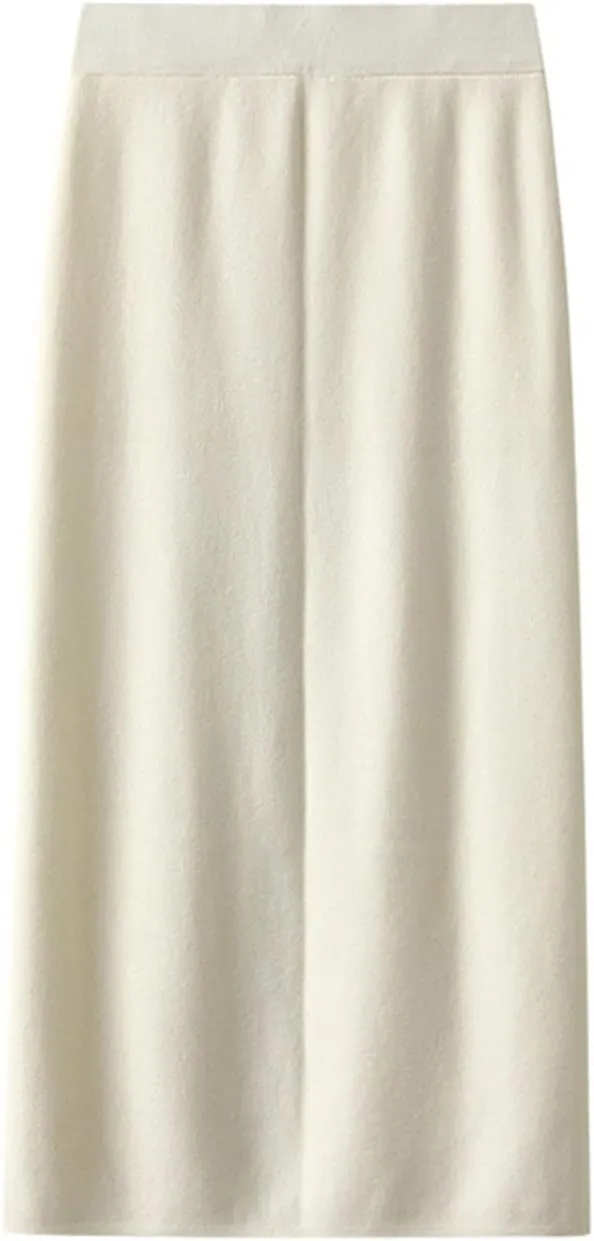 Pencil Skorts for Women Casual Solid Color Elastic High Waist Side Slit Skirts 2025 Fashion Soft Comfy Bodycon Skirt