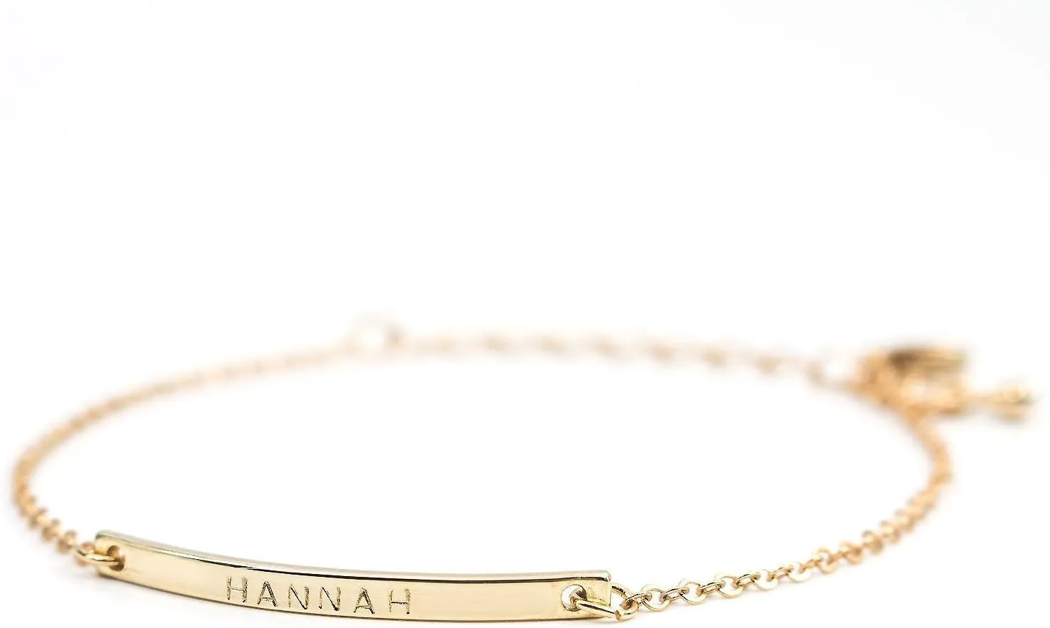 Petite Boutique Customizable Engraved Name Thin Bar Bracelet Personalized Elegance and Meaningful Gift