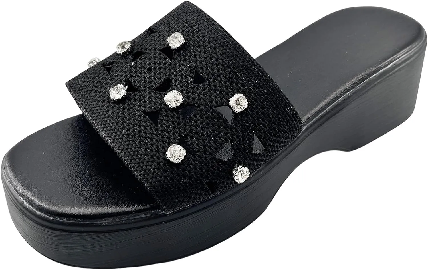 Platform Sandals Women Wedges Slides Chunky Heels Wedge Mule Cloud Lightweight Shoes Slipper One Band Outdoor Sandal Slide Plantar Fasciitis Arch Support Slip On Open Toe Cushion Slippers