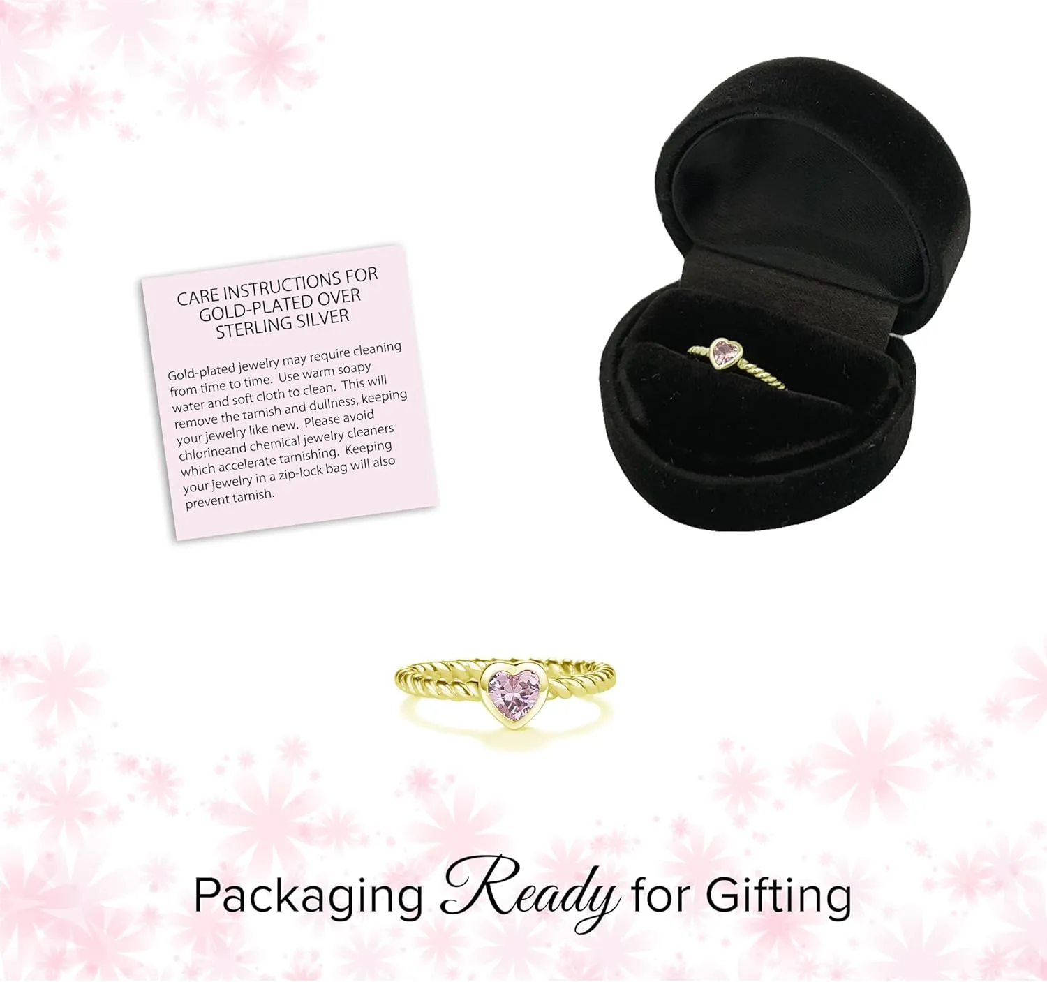 Precious Pieces Sterling Silver Twisted Rope Band Baby Ring with Heart for Babies, Infants, Toddlers, Little Girls, Stackable or Pinky Ring for Teens and Women