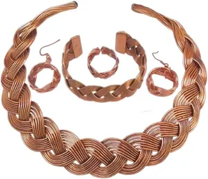 pure copper necklace for women chain choker set hasli indian jewelry sets