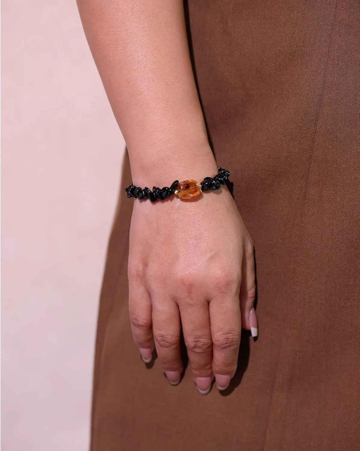 Reiki Crystal Chips Beaded Irregular Citrine Tumbled Stones Bracelets Bracelets for Women Adjustable Jewelry Gifts