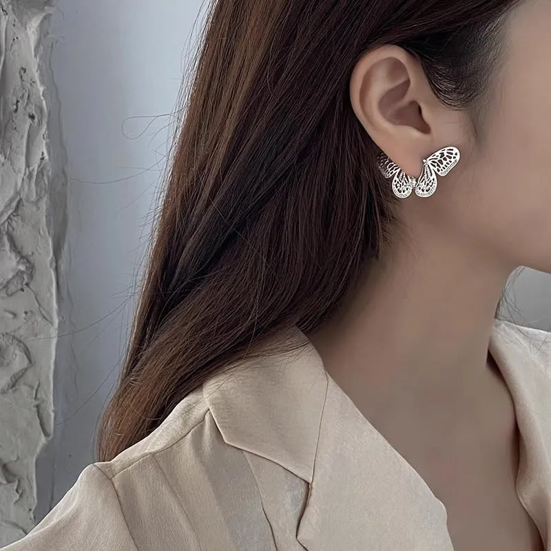 Rhinestone Butterfly Earrings for Women Bow Earrings Gold Crystal CZ Earrings Cubic Zirconia Sterling Silver Stud Earrings Hypoallergenic Drop Dangle Cute Earring for Mother Valentine's Day Jewelry Prom Wedding Brides