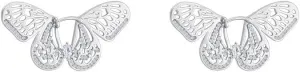 Rhinestone Butterfly Earrings for Women Bow Earrings Gold Crystal CZ Earrings Cubic Zirconia Sterling Silver Stud Earrings Hypoallergenic Drop Dangle Cute Earring for Mother Valentine's Day Jewelry Prom Wedding Brides