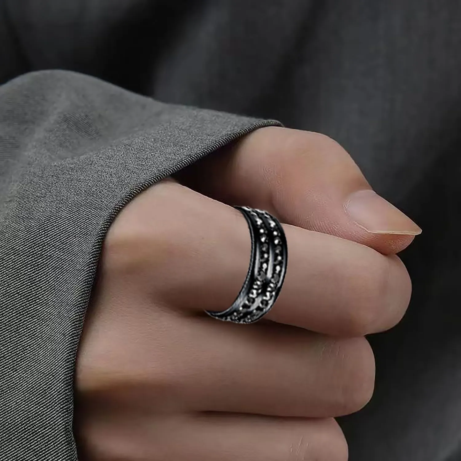 Rings for Couples Black Cubic Zirconia Wedding Ring Minimalism Couples Titanium Eternity Ring Wedding Engagement Anniversary Jewelry Gifts for Women Men