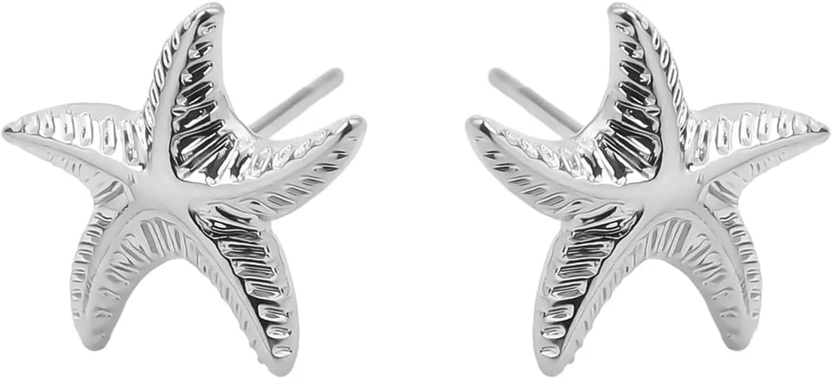 Rnivida Shell Studs Earrings Stainless Steel Ocean Themed Seashell Jewelry Gift for Women