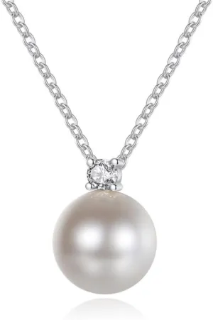 Round Imitation Pearl Pendant Necklaces for Women Fashion Jewelry