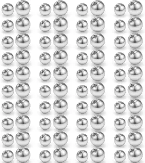 Ruifan 60-80PCS 316L Surgical Steel Replacement Balls Body Jewelry Piercing Barbell Parts 16G 14G Women Men