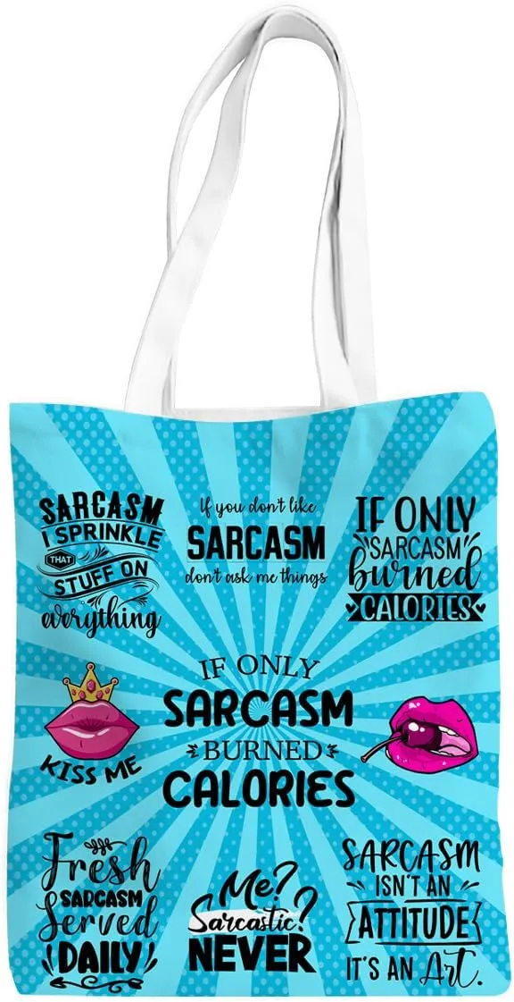 Sarcastic Funny Gifts Tote Bag for Women, Reusable Grocery Bags for Girls Mom Appreciation Christmas Birthday