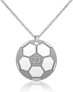 SexyMandala Number Necklace Personalized Birth Year Number Necklace Basketball Soceer Ball Necklace Custom Lucky Number Pendant Jewlery Gift for Men Women