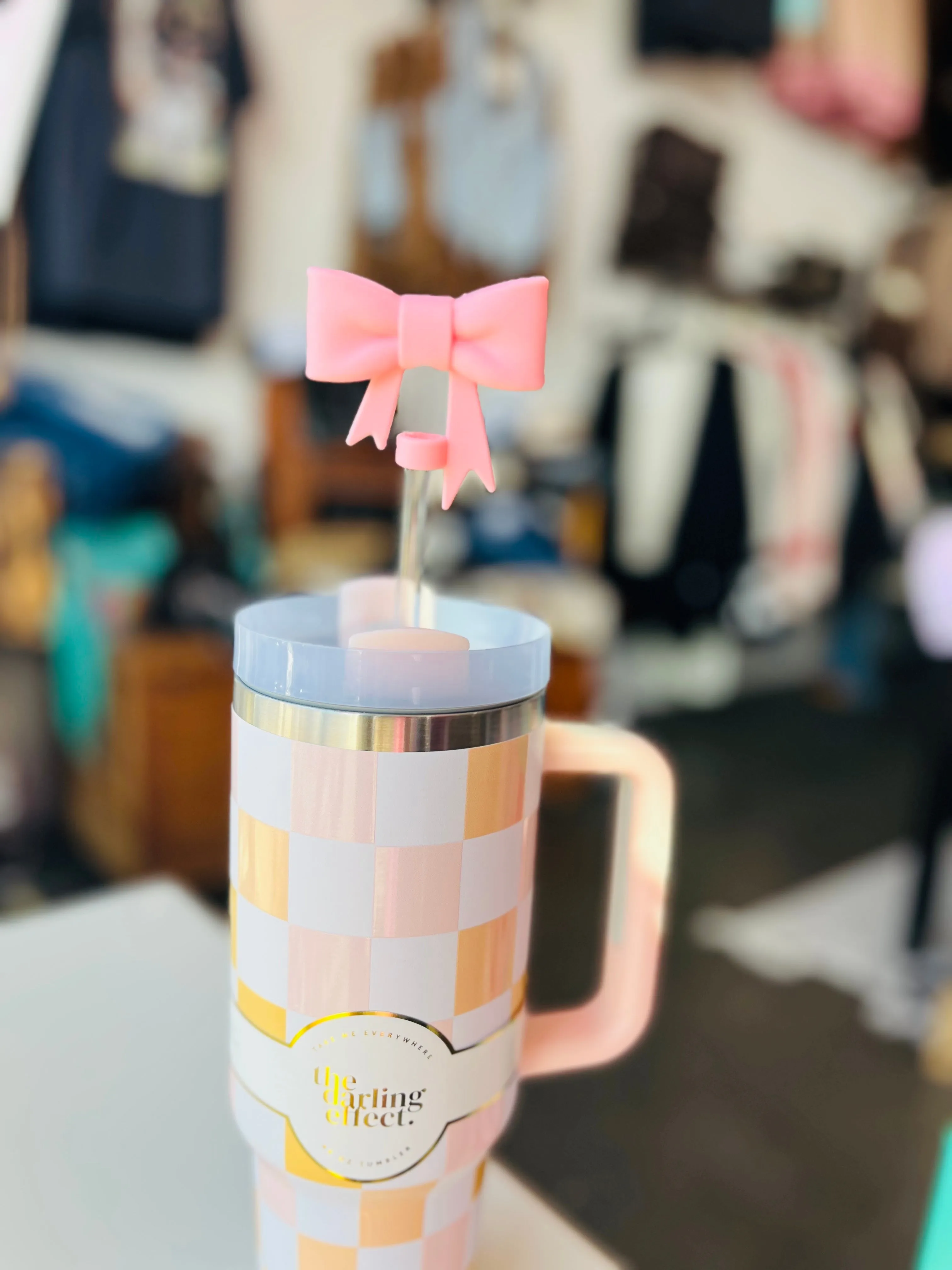 Silicone Bow Straw Topper