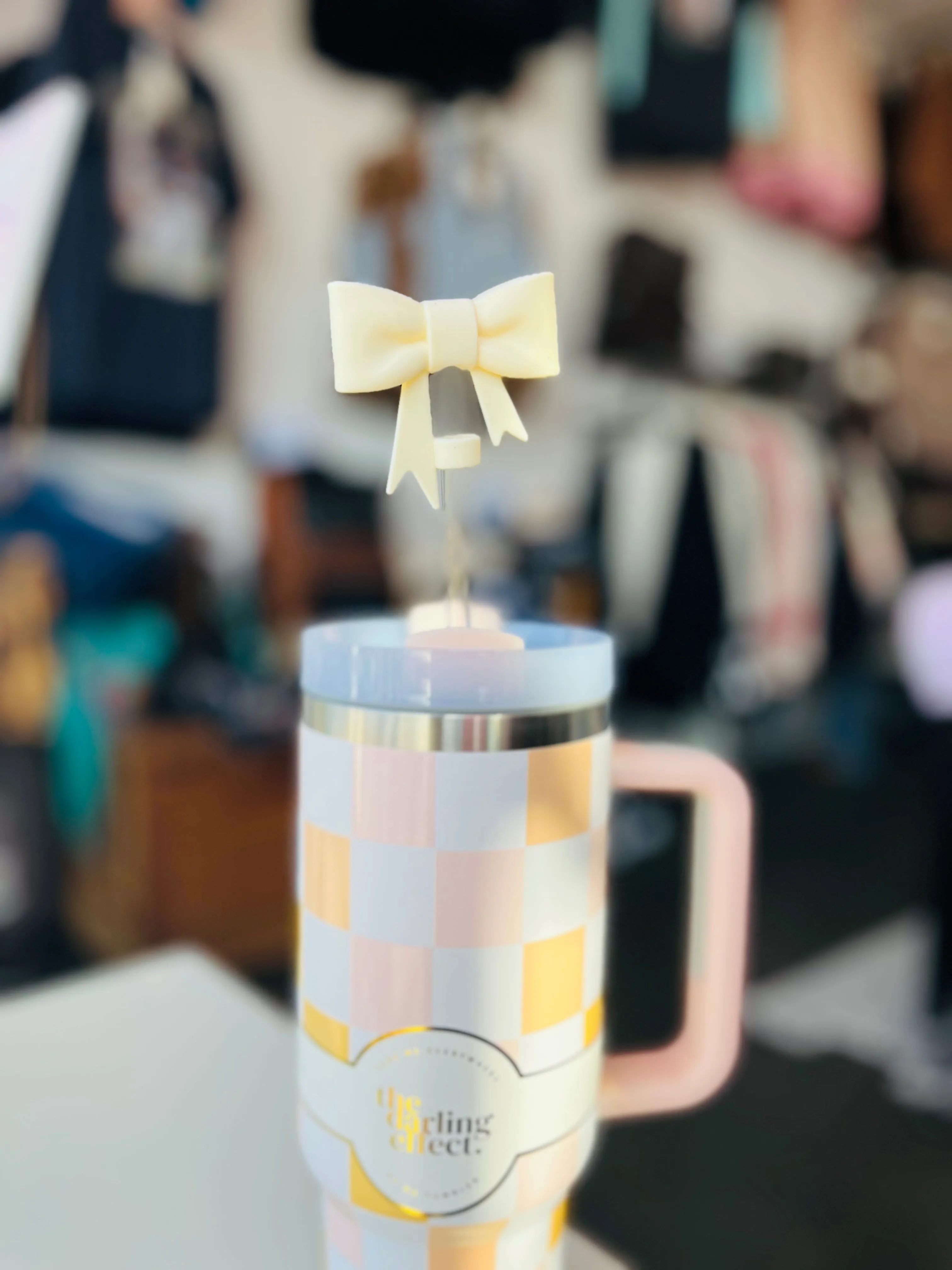 Silicone Bow Straw Topper